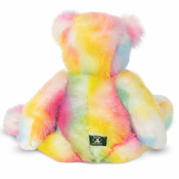 20" True Colors United Rainbow Bear - Back view of rainbow color bear, great for a LBGTQ+ gift image number 3