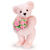 15" Pink Rose Bouquet Teddy Bear
