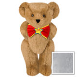 15" "Happy Birthday" Bow Tie Bear - Standing jointed bear dressed in red bow tie with yellow trim; "Happy Birthday" is embroidered on Star center - Gray image number 4