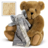15" Cuddle Buddies Gift Set with Elephant Blanket - 15" jointed seated bear with gray elephant blanket - Maple image number 6