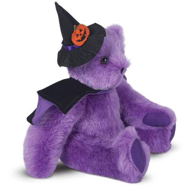 15" Classic Witch Bear - side view of 15" purple witch stuffed teddy bear image number 2